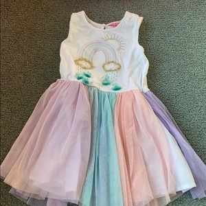 Rainbow tulle dress